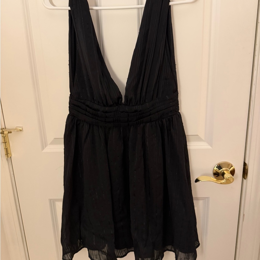 Lulu's Chic Black Backless Dress